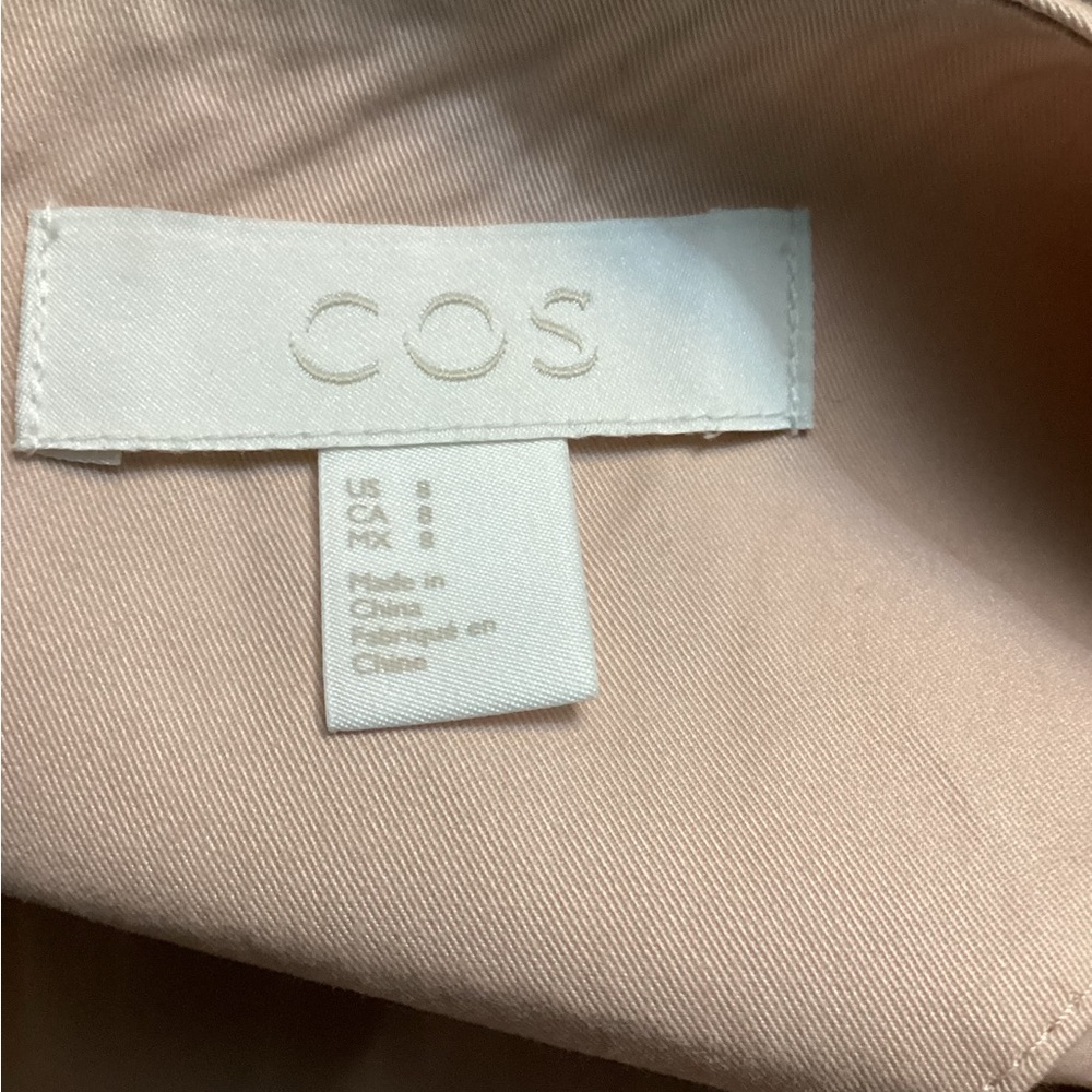 COS Blush Pink Puff-Sleeve Midi Dress - Picture 6 of 7